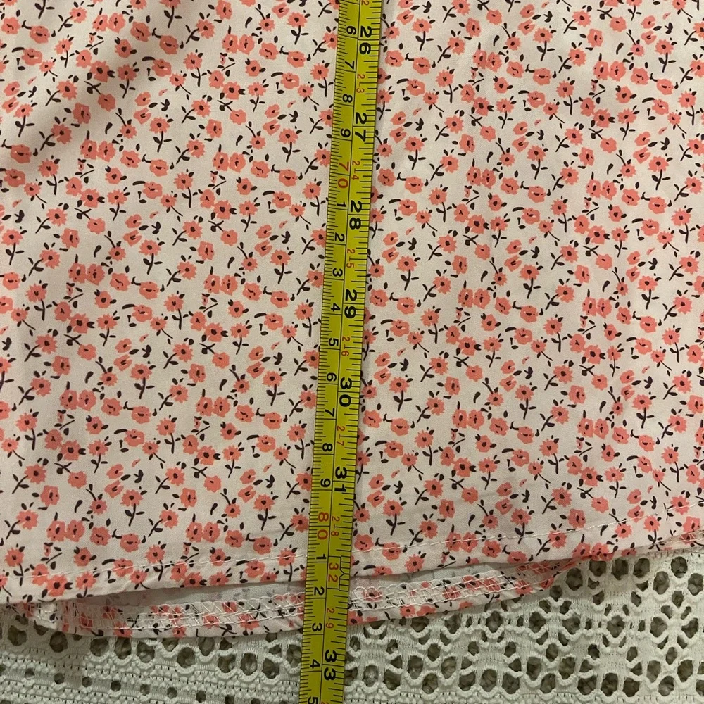 Pink floral mini dress dress size L - Picture 6 of 9